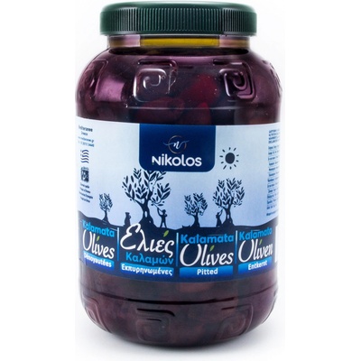 Nikolopoulos Estate Nikolos černé olivy bez pecky Pitted Kalamata 1 kg