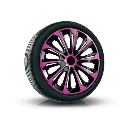 NRM капаци 14", strong duocolor РОЗОВО ЧЕРНИ 4брой (vtv-pu-22182)