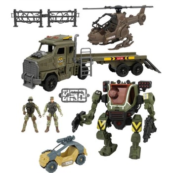 Wiky Робот меха с ефекти с влекач и хеликоптер 60 см