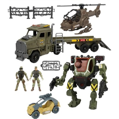 Wiky Робот меха с ефекти с влекач и хеликоптер 60 см