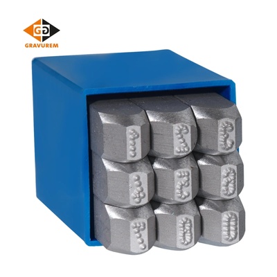 GRAVUREM Цифри за набиване комплект 4 мм, точков стил / Gravurem-RP 14304000 / (Grvrm 14304000)