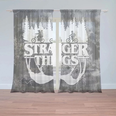 Záclony Stranger Things White: 2 ks - 150x250 cm - Sablio