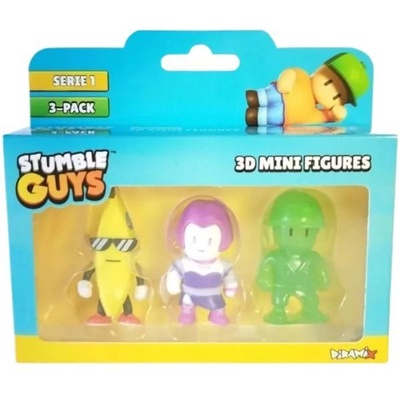 Aweco Stumble Guys: Мини 3D фигури, Серия 1, комплект от 3 - различни видове (0427)