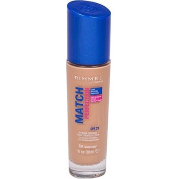 Rimmel London Match Perfection SPF20 tekutý make-up 301 Warm Honey 30 ml