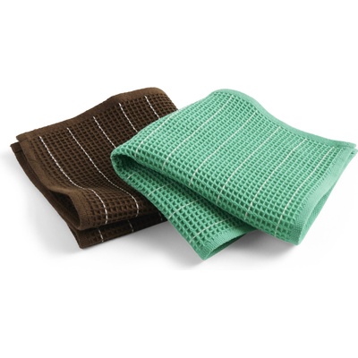 Hay Малки кърпи за съдове Canteen кафяв и зелен цвят 2 бр (AB317-A668-AL61)
