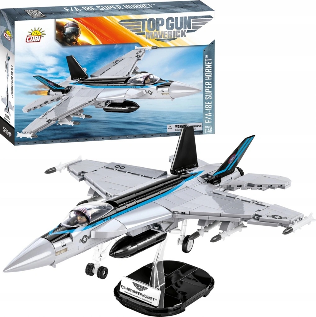 COBI 5805 F/A-18E Super Hornet Toys grau schwarz blau 並行輸入 NEMC - \u0027570 PCS TOP GUN ⁄5805⁄ F⁄A-18E SUPER HORNET LTD