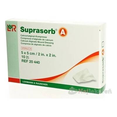 Suprasorb A Krytie na rany kalciumalginát 5 x 5 cm 10 ks