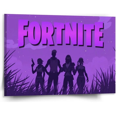 Sablio Obraz FORTNITE Fialová silueta - 50x50 cm Varianta: Sablio Obraz FORTNITE Fialová silueta - 150x110 cm