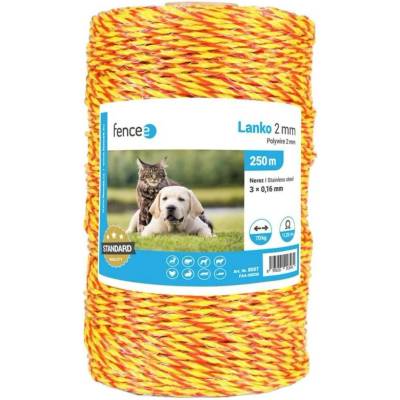VNT electronics s.r.o. Lanko pro elektrický ohradník, průměr 2 mm, žluto-oranž, 250 m