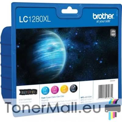 Brother Комплект оригинални мастилени касети BROTHER LC-1280XL BK/C/M/Y Value Bonus Pack
