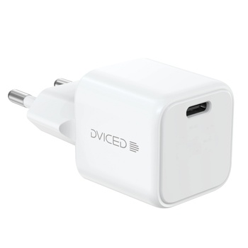 DVICED Wall charger 30W GaN USB-C EU w cable - White (DV221004)