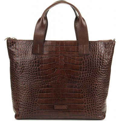 Gianni Conti dámská kožená kabelka kroko tmavě 9493014 dark brown hnědá