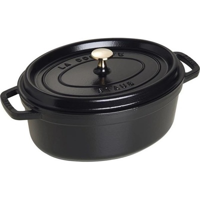 Staub Cocotte hrnec oválný 15 cm 0,6 l černý