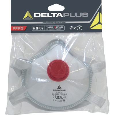 Delta M2FP3V respirátor FFP3 s ventilem bílá 2 ks