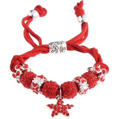 Bando náramok Crystal W178 modrý červená