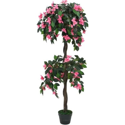 Umělá rostlina rododendron s květináčem 155 cm zelená a růžová