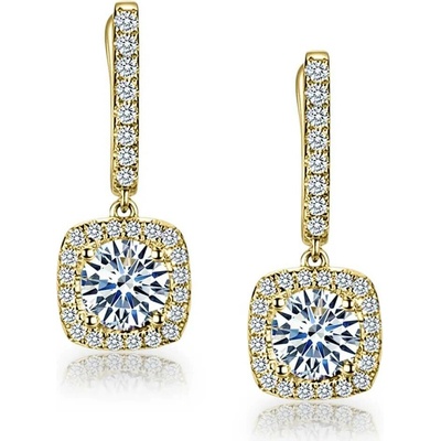 Elanis Jewel Dámské pozlacené náušnice La Diamantina Diana Gold s krystaly Swarovski® EJ00667