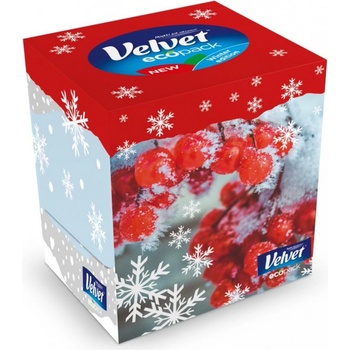 Velvet Winter papírové kapesníčky v krabičce 3-vrstvé 60 ks