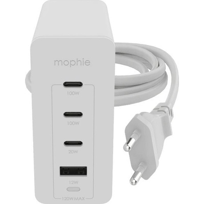 mophie 409909309 зарядно за мобилни устройства Ноутбук, Смартфон, Таблет Бяла Променлив ток (AC) Бързо зареждане На закрито (MPH056)