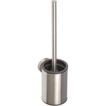 Sapho NEO WC štětka, válcová malá, černý kartáč, broušená nerez 102313079