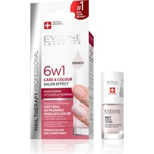 Eveline Cosmetics SOS Nail Therapy vyživující barevný lak na nehty 6v1 FRENCH 5 ml