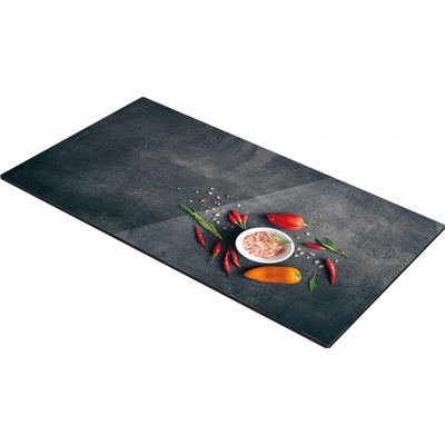 Skleněná odkládací deska na sporák Tescoma ONLINE 30 x 52 cm, sůl a chilli