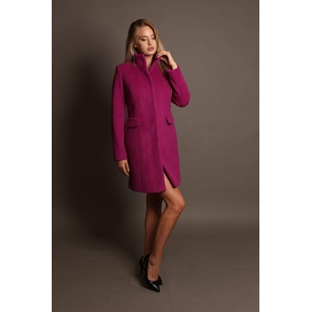 Image 1 of Radek's Collection Дамско вталено палто с висока яка в цвят лила 12308-702