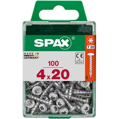 Spax Uni vrut půlkul.hlava T-Star plus T20 4CUT pln.závit Wirox 4 x 20 mm 100 ks