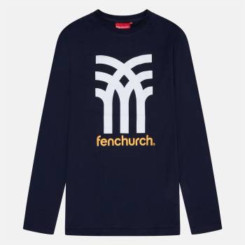 Fenchurch Тениска Fenchurch Men's Wentwrth Long-Sleeve T-Shirt - Navy