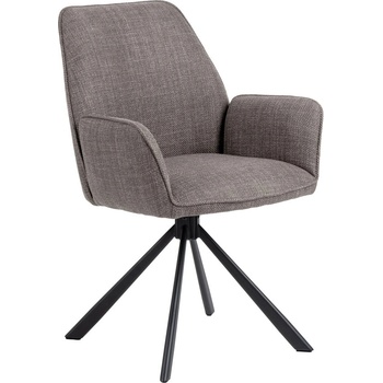 Actona Светлосиви тапицирани трапезни столове в комплект с подлакътници 2 бр. Glenda - Actona (0000107482)