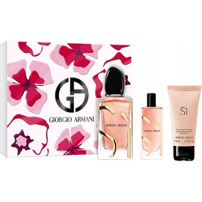 Giorgio Armani Si Intense EDP sprej 100 ml + EDP 15 ml + tělové mléko 50 ml