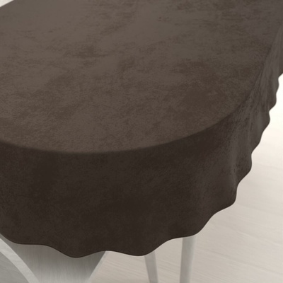 Biante Zamatový oválny obrus Velvet Prémium SVP-016 Tmavo hnedý 120x180cm