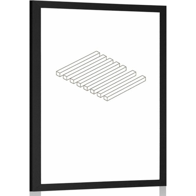 Plakát s paspartou v jednoduchém provedení - 40x60 silver