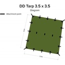 DD Hammocks Tarp 350 x 350 cm lesní zelená