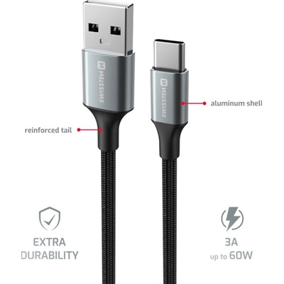 Swissten 71521309 USB / USB-C, 1,5m