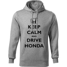 T-ričko Keep calm and drive Honda pánska mikina Biela čierna