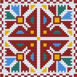 Bright Toys Мозайка с пиксели - Българска шевица, 48x48 пиксела - Видински мотив (BE48006)