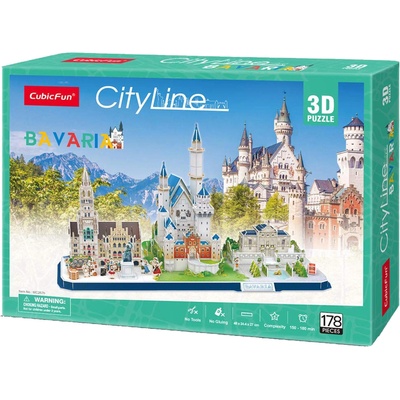 CubicFun Пъзел 3D Cubic Fun - City Line, Бавария, 178 части (6944588202675)