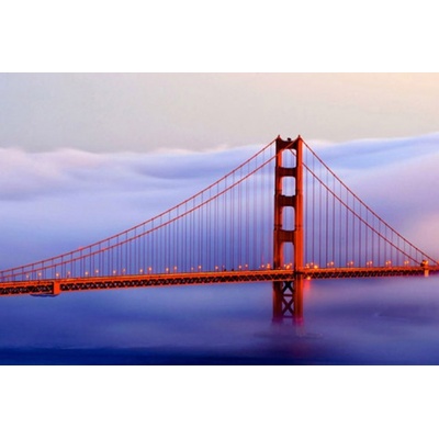 Obraz na skle 40x60cm GOLDEN GATE MOST