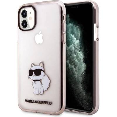 KARL LAGERFELD Кейс Karl Lagerfeld KLHCN61HNCHTCP за iPhone 11 / XR 6.1", розов / розов, твърд, Ikonik Choupette (KF001585-0)