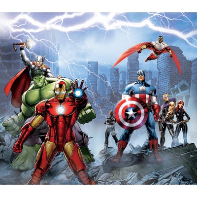 Závěsy foto Avengers 180x160cm FCS XL 4328