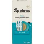 Applaws Tuna Creamy Lickable Treat Sachets - натурално кремообразно лакомство с риба тон за пораснали котки, 8х15 гр - 9683