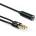 SBOX Кабел Sbox 35F-2X35M, от 1x 3.5mm jack(ж) към 2x 3.5mm jack(м), 0.2 m, черен (35F-2X35M)