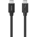 Hama Кабел "USB-C" Thunderbolt-5, 80 Gbit/s, 5A, 240W, Ultra-HD 8K, 1.00 m (HAMA-200796) - megamag