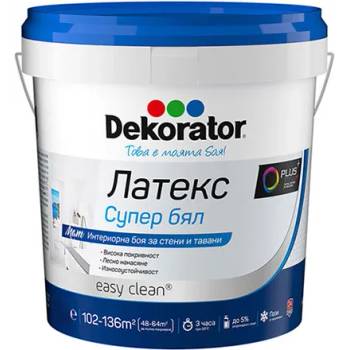 Image 1 of DEKORATOR ЛАТЕКС dekorator СУПЕР БЯЛ 4л (208Р04)