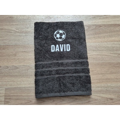 Povlečení Plus ručník se jménem tmavě šedý 50 x 100 cm míč