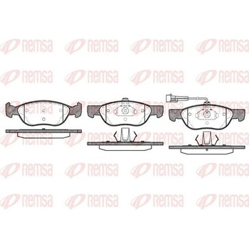 Sada brzdových platničiek kotúčovej brzdy (na jednu nápravu) REMSA 0587.11 0587.11
