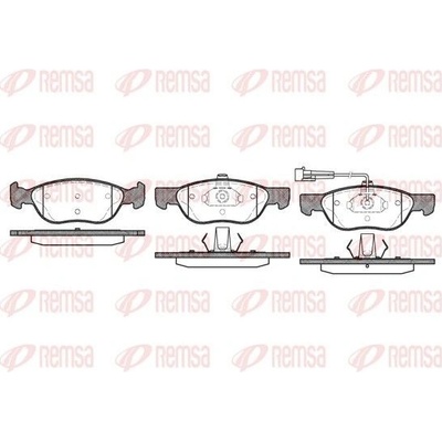 Sada brzdových platničiek kotúčovej brzdy (na jednu nápravu) REMSA 0587.11 0587.11