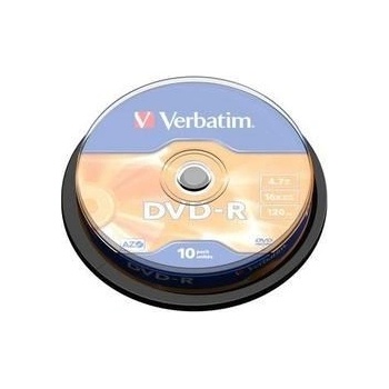Verbatim DVD-R(10-Pack)Spindle/General Retail/16x/4.7GB (43523)
