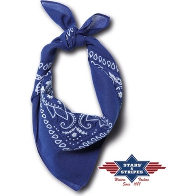 bavlněný šátek bandana král. modrá